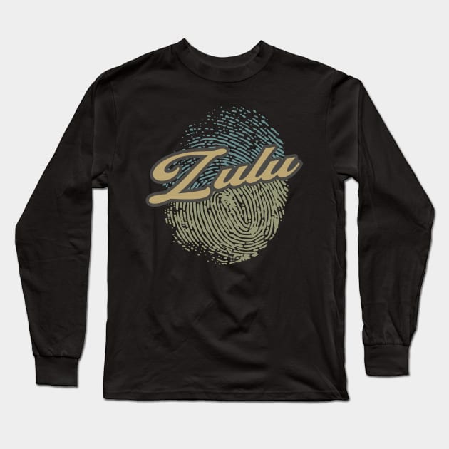 Zulu Fingerprint Long Sleeve T-Shirt by anotherquicksand